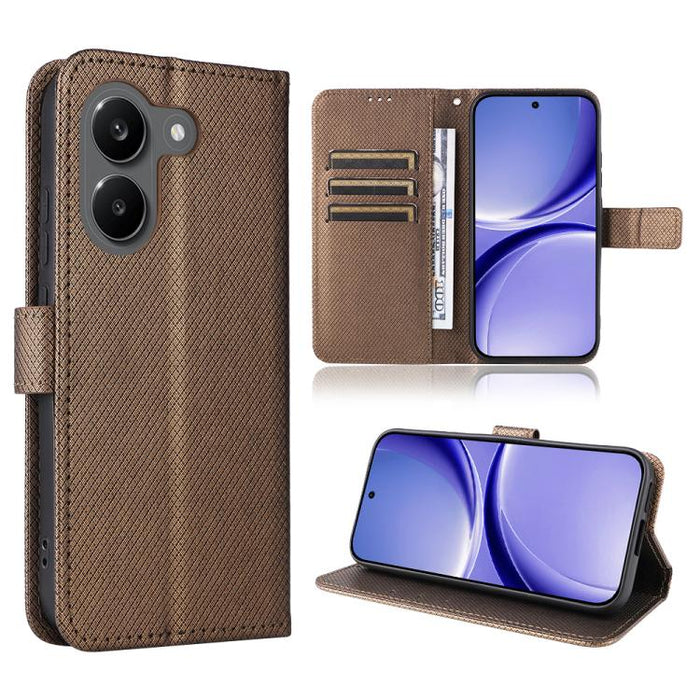Funda de cuero para teléfono con textura de diamante, For Redmi A7 Pro 171mm / Poco C85x 5G, For Redmi 15a 5G / R70 5G / R70m 5G, For Xiaomi 17T 5G, For Redmi Turbo 5 Max 5G / Poco X8 Pro Max, For Redmi Turbo 5 5G / Poco X8 Pro                         ...