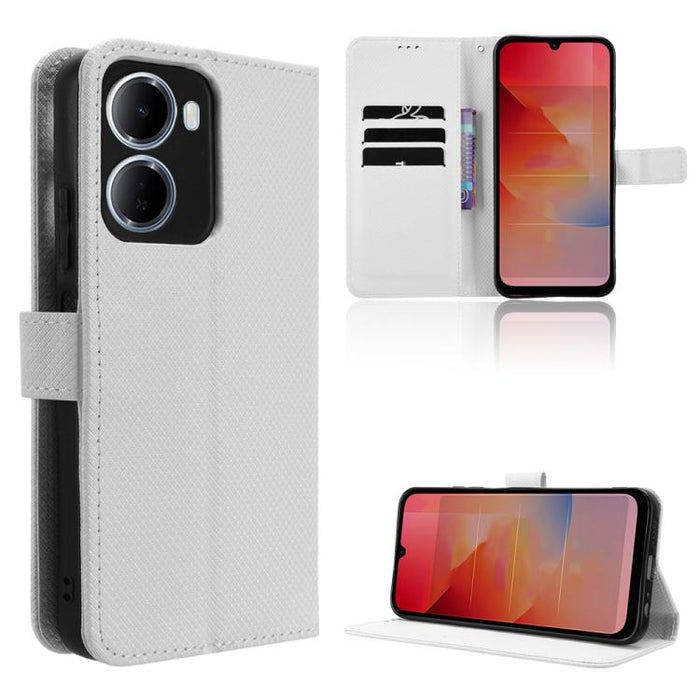 Funda de cuero para teléfono con textura de diamante, For Redmi A7 Pro 171mm / Poco C85x 5G, For Redmi 15a 5G / R70 5G / R70m 5G, For Xiaomi 17T 5G, For Redmi Turbo 5 Max 5G / Poco X8 Pro Max, For Redmi Turbo 5 5G / Poco X8 Pro                         ...