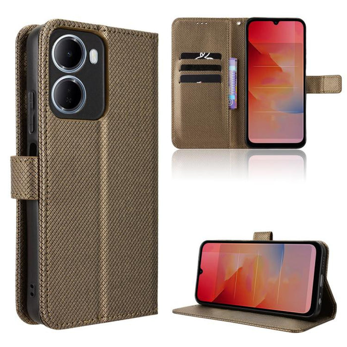 Funda de cuero para teléfono con textura de diamante, For Redmi A7 Pro 171mm / Poco C85x 5G, For Redmi 15a 5G / R70 5G / R70m 5G, For Xiaomi 17T 5G, For Redmi Turbo 5 Max 5G / Poco X8 Pro Max, For Redmi Turbo 5 5G / Poco X8 Pro                         ...