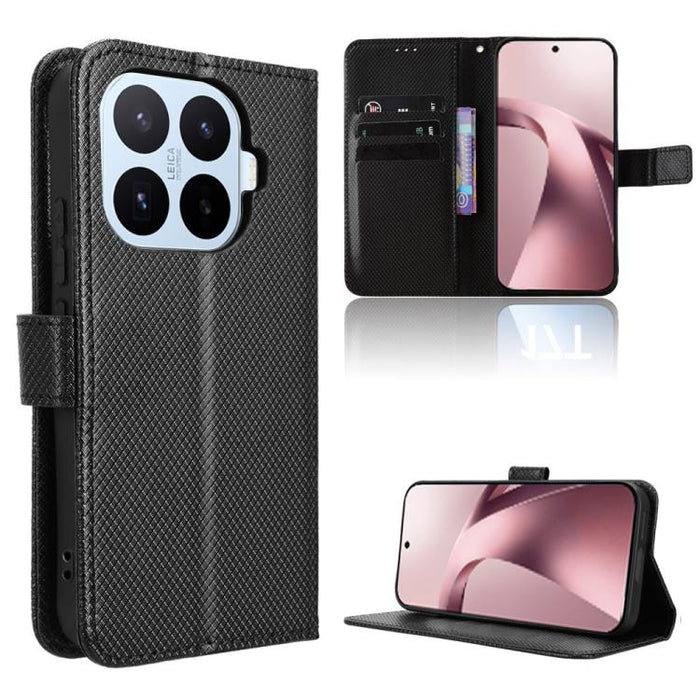 Funda de cuero para teléfono con textura de diamante, For Redmi A7 Pro 171mm / Poco C85x 5G, For Redmi 15a 5G / R70 5G / R70m 5G, For Xiaomi 17T 5G, For Redmi Turbo 5 Max 5G / Poco X8 Pro Max, For Redmi Turbo 5 5G / Poco X8 Pro                         ...