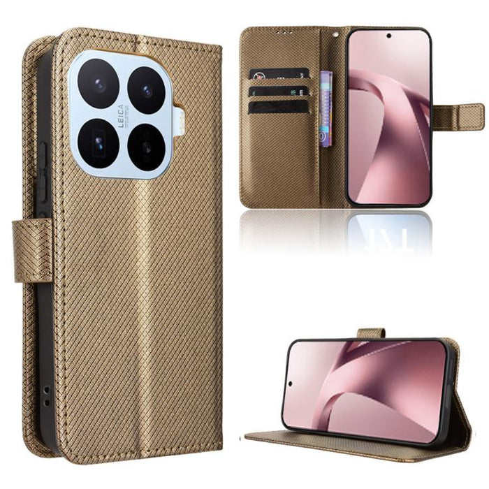Funda de cuero para teléfono con textura de diamante, For Redmi A7 Pro 171mm / Poco C85x 5G, For Redmi 15a 5G / R70 5G / R70m 5G, For Xiaomi 17T 5G, For Redmi Turbo 5 Max 5G / Poco X8 Pro Max, For Redmi Turbo 5 5G / Poco X8 Pro                         ...
