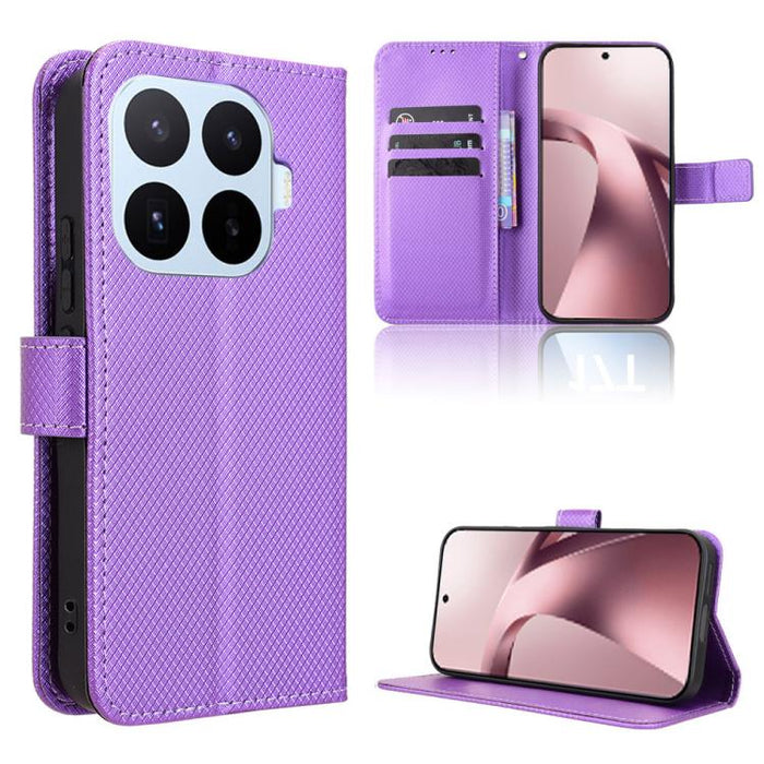Funda de cuero para teléfono con textura de diamante, For Redmi A7 Pro 171mm / Poco C85x 5G, For Redmi 15a 5G / R70 5G / R70m 5G, For Xiaomi 17T 5G, For Redmi Turbo 5 Max 5G / Poco X8 Pro Max, For Redmi Turbo 5 5G / Poco X8 Pro                         ...