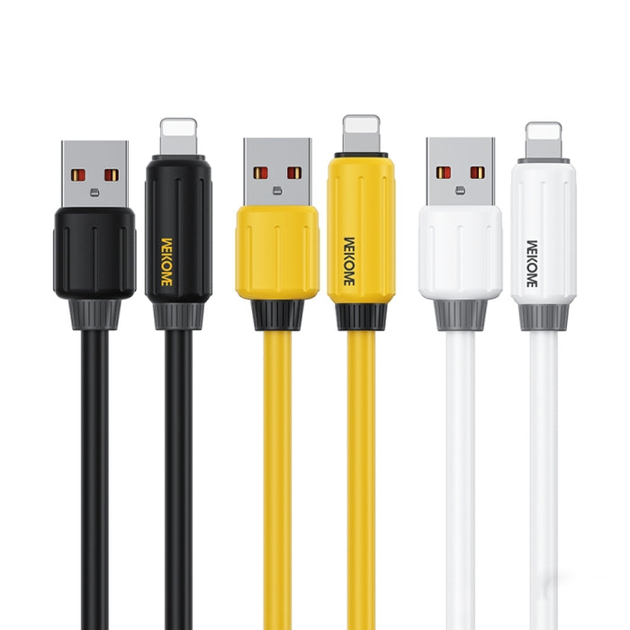 Cable de datos de carga rápida USB a 8 pines de 1 m y 12 W de silicona genuina elástica WK WDC-27i, WDC-27i
