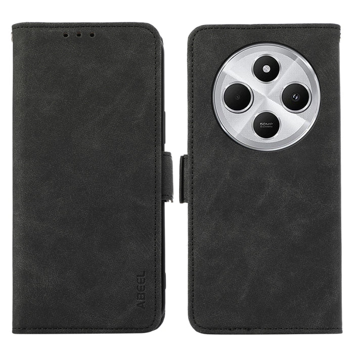 Funda de cuero para teléfono con tecnología RFID y imán esmerilado ABEEL, For Redmi K80 / K80 Pro, For Redmi Note 14 4G 164.84mm, For Redmi Turbo 4 Pro, For Redmi Turbo 4, For Redmi 14C 4G