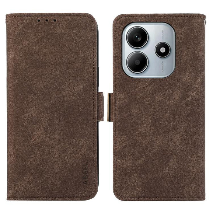 Funda de cuero para teléfono con tecnología RFID y imán esmerilado ABEEL, For Redmi K80 / K80 Pro, For Redmi Note 14 4G 164.84mm, For Redmi Turbo 4 Pro, For Redmi Turbo 4, For Redmi 14C 4G