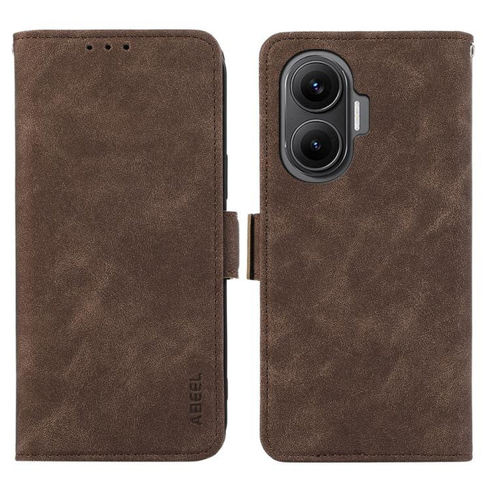 Funda de cuero para teléfono con tecnología RFID y imán esmerilado ABEEL, For Redmi K80 / K80 Pro, For Redmi Note 14 4G 164.84mm, For Redmi Turbo 4 Pro, For Redmi Turbo 4, For Redmi 14C 4G