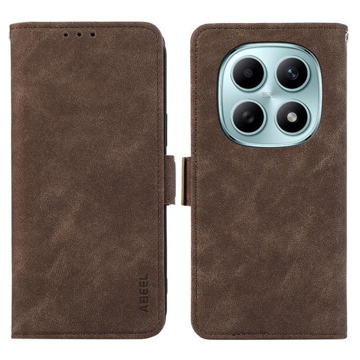 Funda de cuero para teléfono con tecnología RFID y imán esmerilado ABEEL, For Redmi A7 Pro 171mm/Poco C85x 5G, For Redmi Turbo 5 Max / Poco X8 Pro Max, For Redmi Turbo 5 5G / Poco X8 Pro 5G, For Redmi Note 15 Pro+ 5G Global 163.3mm                     ...