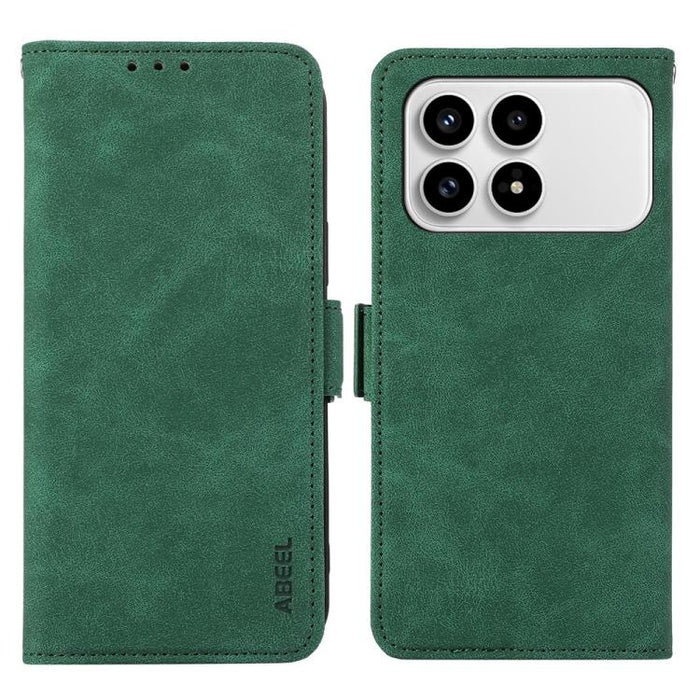 Funda de cuero para teléfono con tecnología RFID y imán esmerilado ABEEL, For Redmi A7 Pro 171mm/Poco C85x 5G, For Redmi Turbo 5 Max / Poco X8 Pro Max, For Redmi Turbo 5 5G / Poco X8 Pro 5G, For Redmi Note 15 Pro+ 5G Global 163.3mm                     ...
