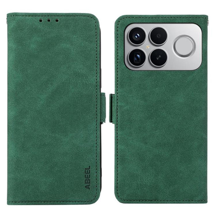 Funda de cuero para teléfono con tecnología RFID y imán esmerilado ABEEL, For Redmi A7 Pro 171mm/Poco C85x 5G, For Redmi Turbo 5 Max / Poco X8 Pro Max, For Redmi Turbo 5 5G / Poco X8 Pro 5G, For Redmi Note 15 Pro+ 5G Global 163.3mm                     ...