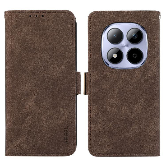 Funda de cuero para teléfono con tecnología RFID y imán esmerilado ABEEL, For Redmi A7 Pro 171mm/Poco C85x 5G, For Redmi Turbo 5 Max / Poco X8 Pro Max, For Redmi Turbo 5 5G / Poco X8 Pro 5G, For Redmi Note 15 Pro+ 5G Global 163.3mm                     ...
