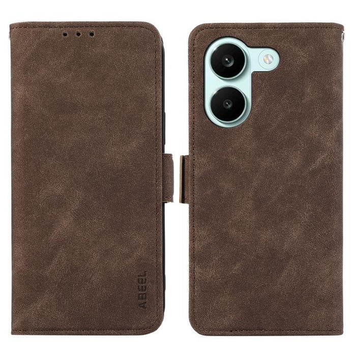 Funda de cuero para teléfono con tecnología RFID y imán esmerilado ABEEL, For Redmi A7 Pro 171mm/Poco C85x 5G, For Redmi Turbo 5 Max / Poco X8 Pro Max, For Redmi Turbo 5 5G / Poco X8 Pro 5G, For Redmi Note 15 Pro+ 5G Global 163.3mm                     ...