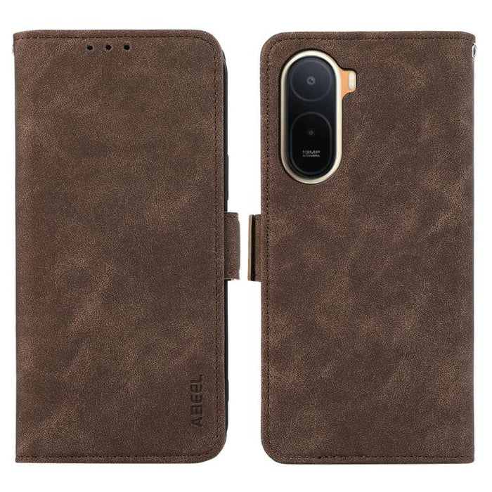 Funda de cuero para teléfono con tecnología RFID y imán esmerilado ABEEL, For Redmi A7 Pro 171mm/Poco C85x 5G, For Redmi Turbo 5 Max / Poco X8 Pro Max, For Redmi Turbo 5 5G / Poco X8 Pro 5G, For Redmi Note 15 Pro+ 5G Global 163.3mm                     ...
