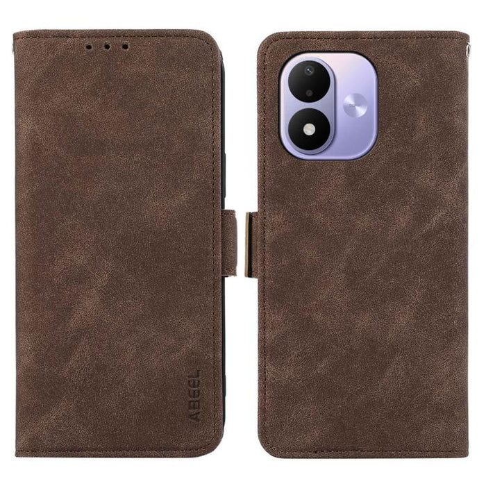 Funda de cuero para teléfono con tecnología RFID y imán esmerilado ABEEL, For Redmi A7 Pro 171mm/Poco C85x 5G, For Redmi Turbo 5 Max / Poco X8 Pro Max, For Redmi Turbo 5 5G / Poco X8 Pro 5G, For Redmi Note 15 Pro+ 5G Global 163.3mm                     ...