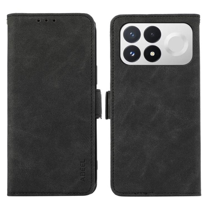 Funda de cuero para teléfono con tecnología RFID y imán esmerilado ABEEL, For Redmi Note 17 4G Global 169.7mm, For Redmi Note 17 Pro+ 5G Global 163.4mm, For Redmi Note 17 Pro 5G Global 163.5mm, For Redmi K100 Pro Max/Poco F9 Ultra 5G                   ...