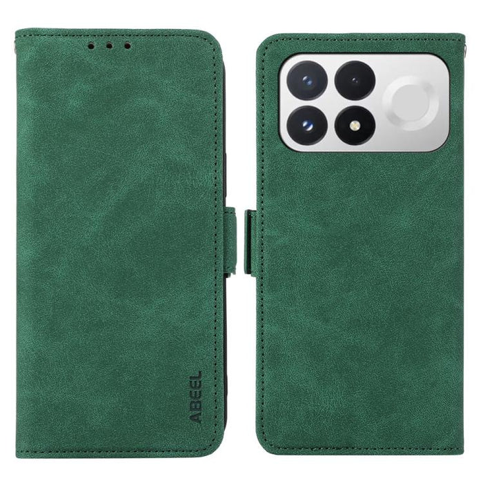 Funda de cuero para teléfono con tecnología RFID y imán esmerilado ABEEL, For Redmi Note 17 4G Global 169.7mm, For Redmi Note 17 Pro+ 5G Global 163.4mm, For Redmi Note 17 Pro 5G Global 163.5mm, For Redmi K100 Pro Max/Poco F9 Ultra 5G                   ...