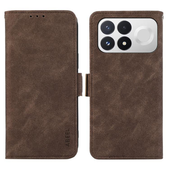 Funda de cuero para teléfono con tecnología RFID y imán esmerilado ABEEL, For Redmi Note 17 4G Global 169.7mm, For Redmi Note 17 Pro+ 5G Global 163.4mm, For Redmi Note 17 Pro 5G Global 163.5mm, For Redmi K100 Pro Max/Poco F9 Ultra 5G                   ...