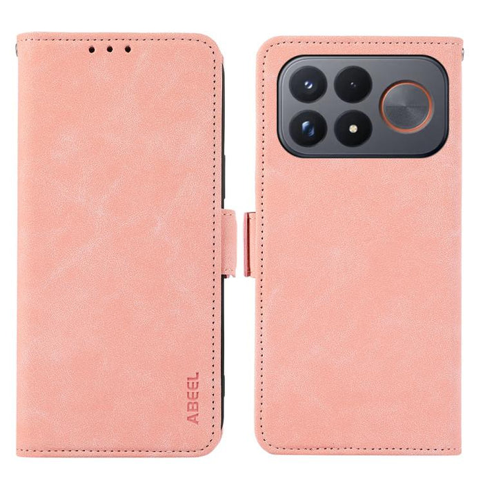 Funda de cuero para teléfono con tecnología RFID y imán esmerilado ABEEL, For Redmi Note 17 4G Global 169.7mm, For Redmi Note 17 Pro+ 5G Global 163.4mm, For Redmi Note 17 Pro 5G Global 163.5mm, For Redmi K100 Pro Max/Poco F9 Ultra 5G                   ...