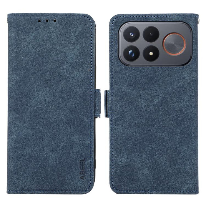 Funda de cuero para teléfono con tecnología RFID y imán esmerilado ABEEL, For Redmi Note 17 4G Global 169.7mm, For Redmi Note 17 Pro+ 5G Global 163.4mm, For Redmi Note 17 Pro 5G Global 163.5mm, For Redmi K100 Pro Max/Poco F9 Ultra 5G                   ...