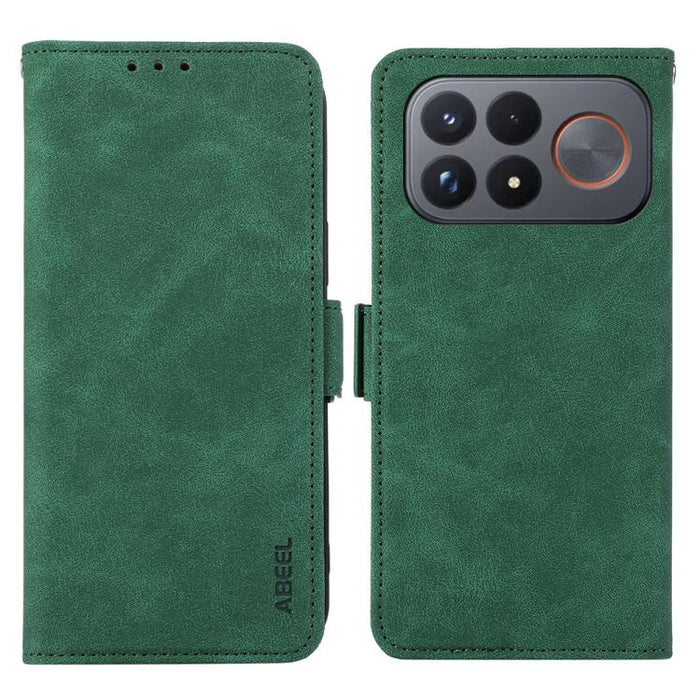 Funda de cuero para teléfono con tecnología RFID y imán esmerilado ABEEL, For Redmi Note 17 4G Global 169.7mm, For Redmi Note 17 Pro+ 5G Global 163.4mm, For Redmi Note 17 Pro 5G Global 163.5mm, For Redmi K100 Pro Max/Poco F9 Ultra 5G                   ...