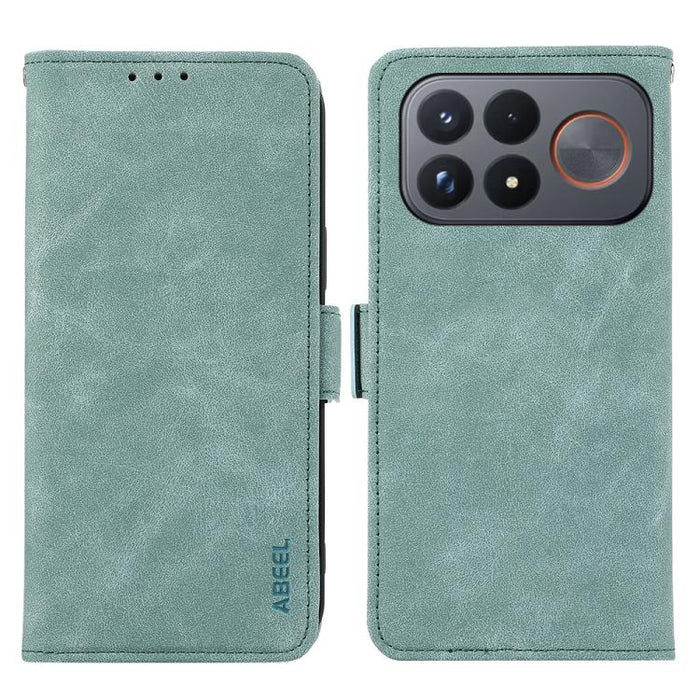 Funda de cuero para teléfono con tecnología RFID y imán esmerilado ABEEL, For Redmi Note 17 4G Global 169.7mm, For Redmi Note 17 Pro+ 5G Global 163.4mm, For Redmi Note 17 Pro 5G Global 163.5mm, For Redmi K100 Pro Max/Poco F9 Ultra 5G                   ...