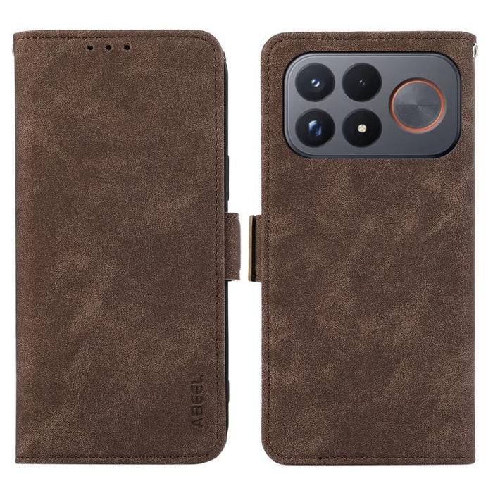Funda de cuero para teléfono con tecnología RFID y imán esmerilado ABEEL, For Redmi Note 17 4G Global 169.7mm, For Redmi Note 17 Pro+ 5G Global 163.4mm, For Redmi Note 17 Pro 5G Global 163.5mm, For Redmi K100 Pro Max/Poco F9 Ultra 5G                   ...