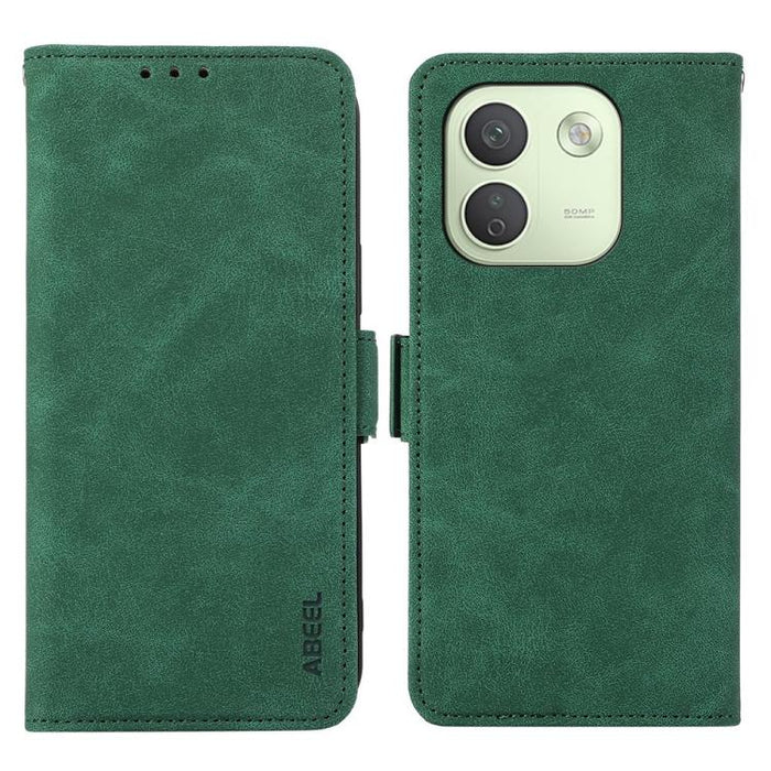 Funda de cuero para teléfono con tecnología RFID y imán esmerilado ABEEL, For Redmi Note 17 4G Global 169.7mm, For Redmi Note 17 Pro+ 5G Global 163.4mm, For Redmi Note 17 Pro 5G Global 163.5mm, For Redmi K100 Pro Max/Poco F9 Ultra 5G                   ...
