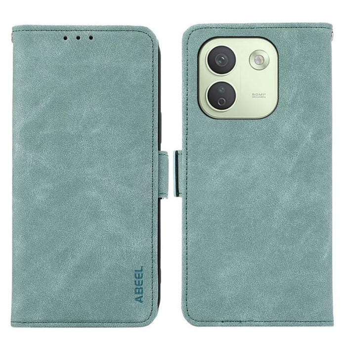 Funda de cuero para teléfono con tecnología RFID y imán esmerilado ABEEL, For Redmi Note 17 4G Global 169.7mm, For Redmi Note 17 Pro+ 5G Global 163.4mm, For Redmi Note 17 Pro 5G Global 163.5mm, For Redmi K100 Pro Max/Poco F9 Ultra 5G                   ...