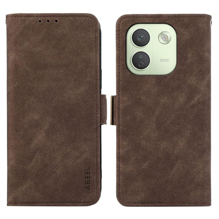 Funda de cuero para teléfono con tecnología RFID y imán esmerilado ABEEL, For Redmi Note 17 4G Global 169.7mm, For Redmi Note 17 Pro+ 5G Global 163.4mm, For Redmi Note 17 Pro 5G Global 163.5mm, For Redmi K100 Pro Max/Poco F9 Ultra 5G                   ...