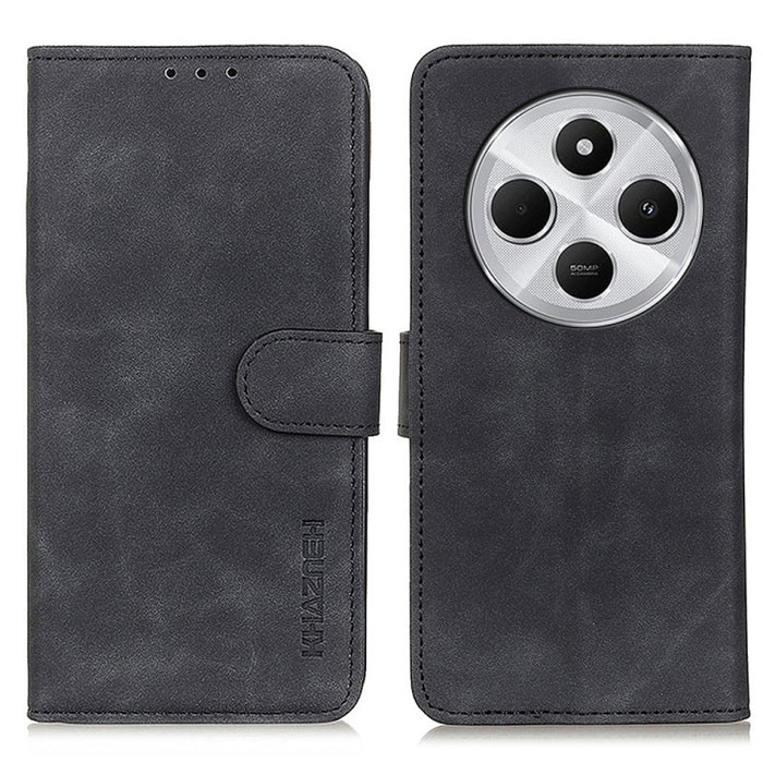 Funda de cuero con tapa y textura retro KHAZNEH, For Redmi Note 14 4G 163.25mm, For Redmi 14C 4G