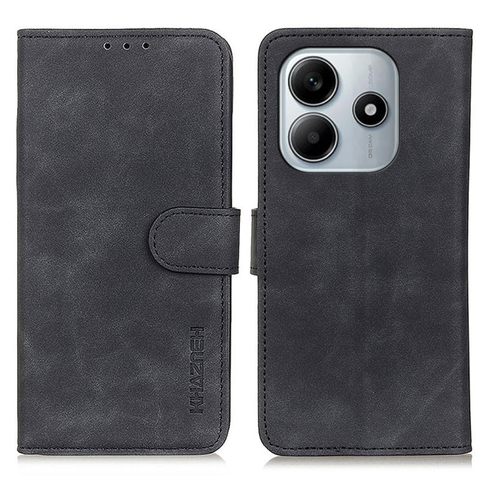 Funda de cuero con tapa y textura retro KHAZNEH, For Redmi Note 14 4G 163.25mm, For Redmi 14C 4G