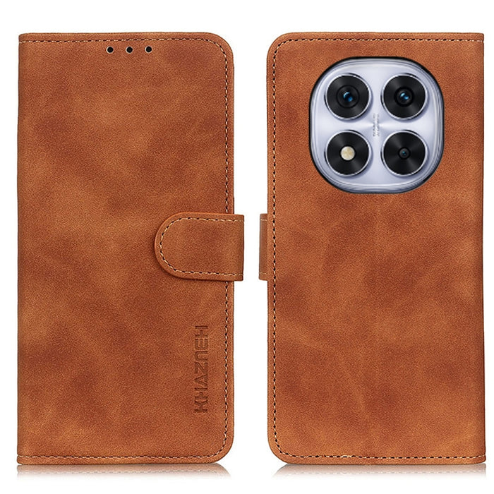 Funda de cuero con tapa y textura retro KHAZNEH, For Redmi Note 14 4G 163.25mm, For Redmi 14C 4G