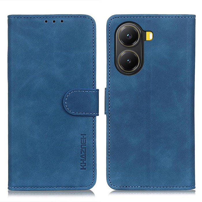 Funda de cuero con tapa y textura retro KHAZNEH, For Redmi Note 14 4G 163.25mm, For Redmi 14C 4G