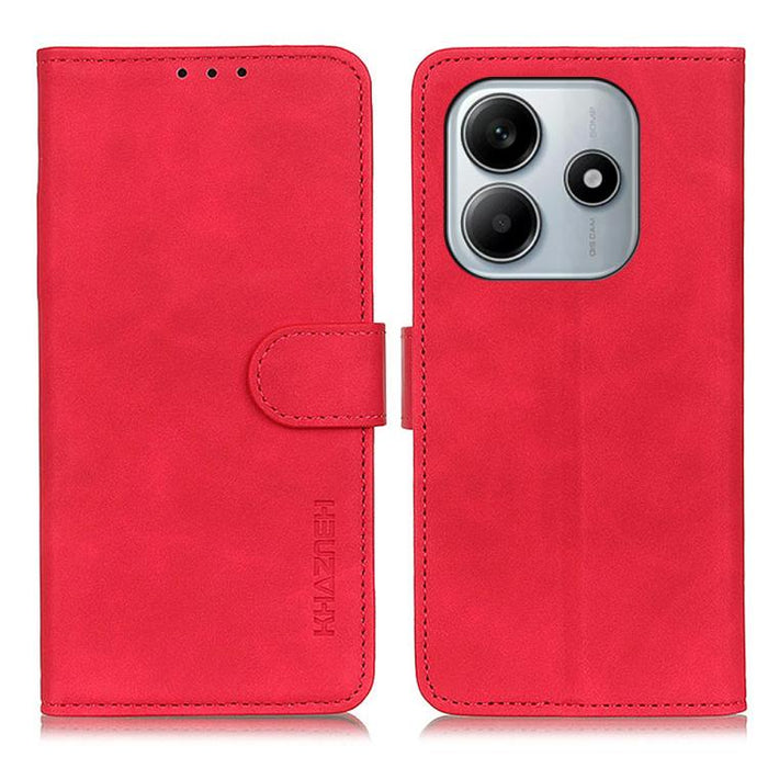Funda de cuero con tapa y textura retro KHAZNEH, For Redmi Note 14 4G 163.25mm, For Redmi 14C 4G