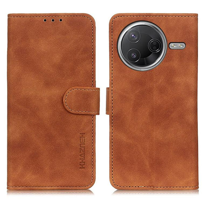 Funda de cuero con tapa y textura retro KHAZNEH, For Redmi A7 Pro 171mm/Poco C85x 5G, For Redmi Turbo 5 Max / Poco X8 Pro Max, For Redmi Turbo 5 5G / Poco X8 Pro 5G, For Redmi Note 15 Pro+ 5G Global 163.3, For Redmi Note 15 5G Global 164mm             ...