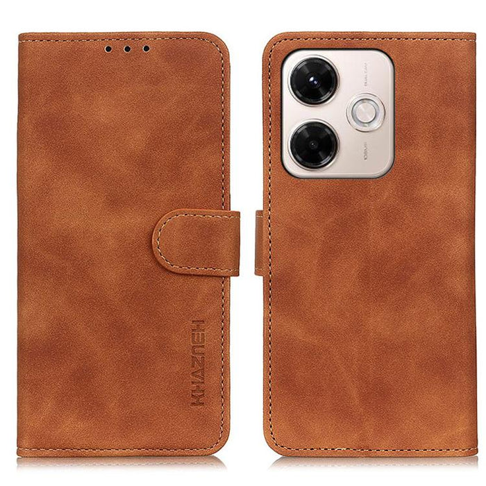 Funda de cuero con tapa y textura retro KHAZNEH, For Redmi A7 Pro 171mm/Poco C85x 5G, For Redmi Turbo 5 Max / Poco X8 Pro Max, For Redmi Turbo 5 5G / Poco X8 Pro 5G, For Redmi Note 15 Pro+ 5G Global 163.3, For Redmi Note 15 5G Global 164mm             ...