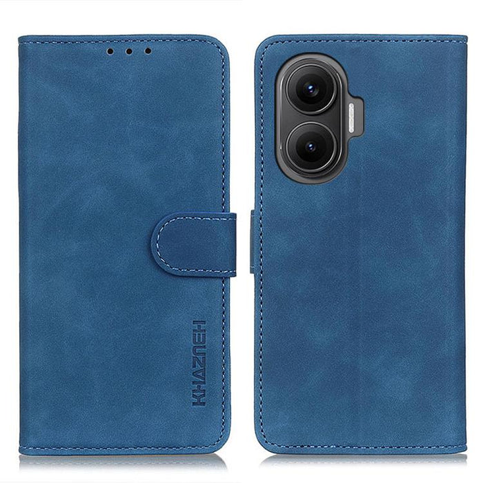 Funda de cuero con tapa y textura retro KHAZNEH, For Redmi Note 14 4G 163.25mm, For Redmi 14C 4G