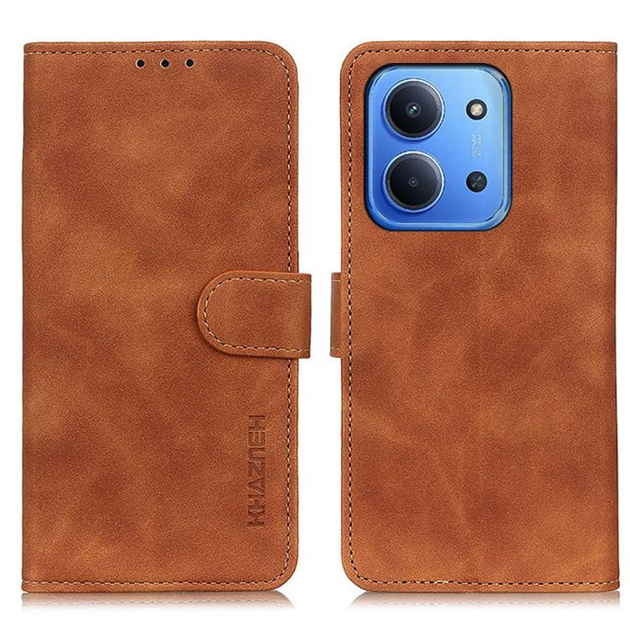 Funda de cuero con tapa y textura retro KHAZNEH, For Redmi A7 Pro 171mm/Poco C85x 5G, For Redmi Turbo 5 Max / Poco X8 Pro Max, For Redmi Turbo 5 5G / Poco X8 Pro 5G, For Redmi Note 15 Pro+ 5G Global 163.3, For Redmi Note 15 5G Global 164mm             ...
