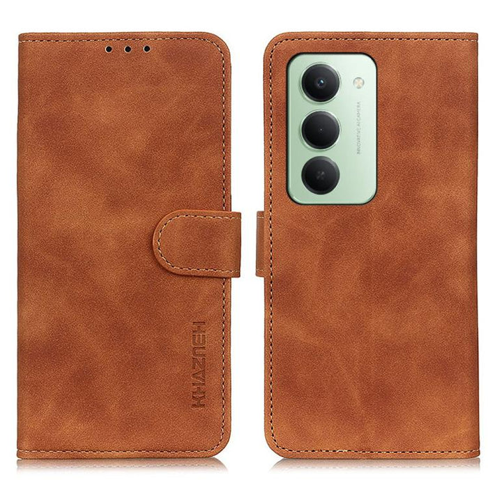 Funda de cuero con tapa y textura retro KHAZNEH, For Redmi A7 Pro 171mm/Poco C85x 5G, For Redmi Turbo 5 Max / Poco X8 Pro Max, For Redmi Turbo 5 5G / Poco X8 Pro 5G, For Redmi Note 15 Pro+ 5G Global 163.3, For Redmi Note 15 5G Global 164mm             ...