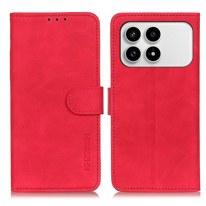 Funda de cuero con tapa y textura retro KHAZNEH, For Redmi A7 Pro 171mm/Poco C85x 5G, For Redmi Turbo 5 Max / Poco X8 Pro Max, For Redmi Turbo 5 5G / Poco X8 Pro 5G, For Redmi Note 15 Pro+ 5G Global 163.3, For Redmi Note 15 5G Global 164mm             ...