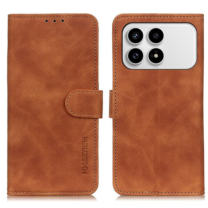 Funda de cuero con tapa y textura retro KHAZNEH, For Redmi A7 Pro 171mm/Poco C85x 5G, For Redmi Turbo 5 Max / Poco X8 Pro Max, For Redmi Turbo 5 5G / Poco X8 Pro 5G, For Redmi Note 15 Pro+ 5G Global 163.3, For Redmi Note 15 5G Global 164mm             ...