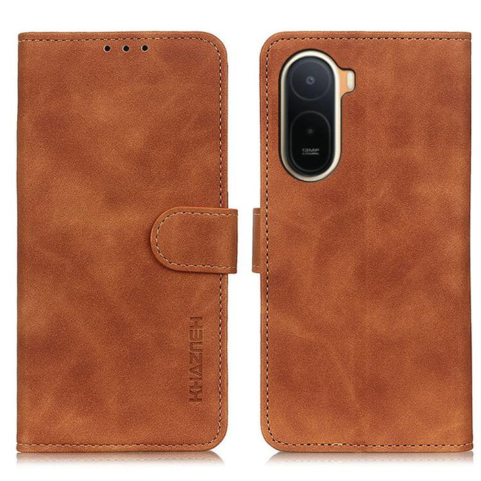 Funda de cuero con tapa y textura retro KHAZNEH, For Redmi A7 Pro 171mm/Poco C85x 5G, For Redmi Turbo 5 Max / Poco X8 Pro Max, For Redmi Turbo 5 5G / Poco X8 Pro 5G, For Redmi Note 15 Pro+ 5G Global 163.3, For Redmi Note 15 5G Global 164mm             ...