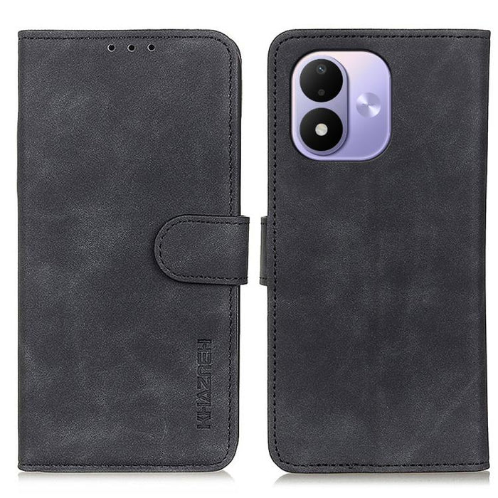 Funda de cuero con tapa y textura retro KHAZNEH, For Redmi A7 Pro 171mm/Poco C85x 5G, For Redmi Turbo 5 Max / Poco X8 Pro Max, For Redmi Turbo 5 5G / Poco X8 Pro 5G, For Redmi Note 15 Pro+ 5G Global 163.3, For Redmi Note 15 5G Global 164mm             ...