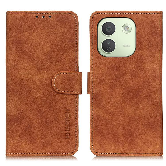 Funda de cuero con tapa y textura retro KHAZNEH, For Redmi A7 Pro 171mm/Poco C85x 5G, For Redmi Turbo 5 Max / Poco X8 Pro Max, For Redmi Turbo 5 5G / Poco X8 Pro 5G, For Redmi Note 15 Pro+ 5G Global 163.3, For Redmi Note 15 5G Global 164mm             ...