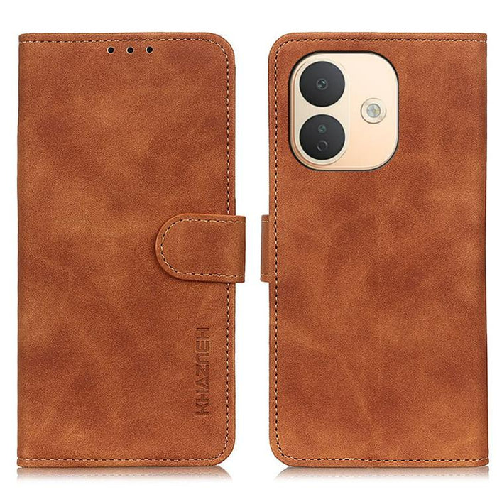 Funda de cuero con tapa y textura retro KHAZNEH, For Redmi A7 Pro 171mm/Poco C85x 5G, For Redmi Turbo 5 Max / Poco X8 Pro Max, For Redmi Turbo 5 5G / Poco X8 Pro 5G, For Redmi Note 15 Pro+ 5G Global 163.3, For Redmi Note 15 5G Global 164mm             ...