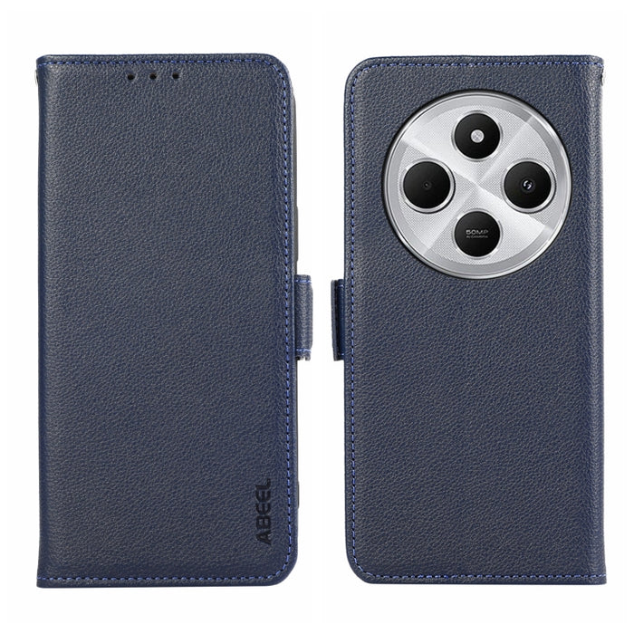 Funda para teléfono RFID de cuero con patrón de lichi y imán lateral ABEEL, For Redmi A7 Pro 171mm/Poco C85x 5G, For Redmi Turbo 5 Max / Poco X8 Pro Max, For Redmi Turbo 5 5G / Poco X8 Pro 5G, For Redmi Note 15 Pro+ 5G Global 163.3                     ...
