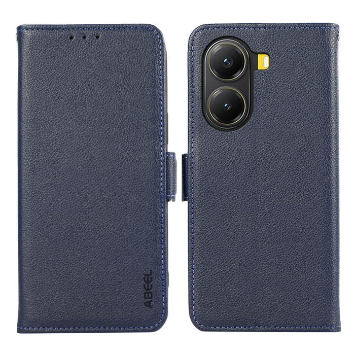 Funda para teléfono RFID de cuero con patrón de lichi y imán lateral ABEEL, For Redmi A7 Pro 171mm/Poco C85x 5G, For Redmi Turbo 5 Max / Poco X8 Pro Max, For Redmi Turbo 5 5G / Poco X8 Pro 5G, For Redmi Note 15 Pro+ 5G Global 163.3                     ...