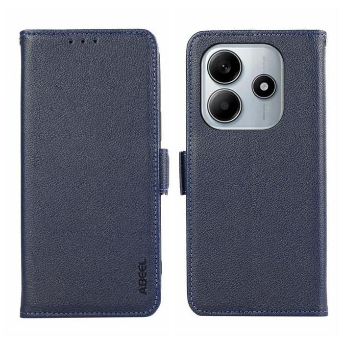 Funda para teléfono RFID de cuero con patrón de lichi y imán lateral ABEEL, For Redmi A7 Pro 171mm/Poco C85x 5G, For Redmi Turbo 5 Max / Poco X8 Pro Max, For Redmi Turbo 5 5G / Poco X8 Pro 5G, For Redmi Note 15 Pro+ 5G Global 163.3                     ...