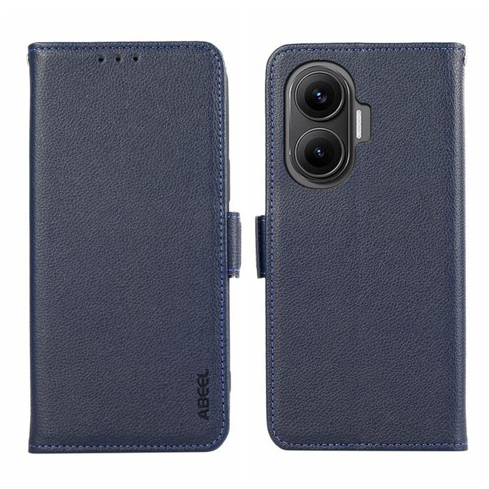 Funda para teléfono RFID de cuero con patrón de lichi y imán lateral ABEEL, For Redmi A7 Pro 171mm/Poco C85x 5G, For Redmi Turbo 5 Max / Poco X8 Pro Max, For Redmi Turbo 5 5G / Poco X8 Pro 5G, For Redmi Note 15 Pro+ 5G Global 163.3                     ...