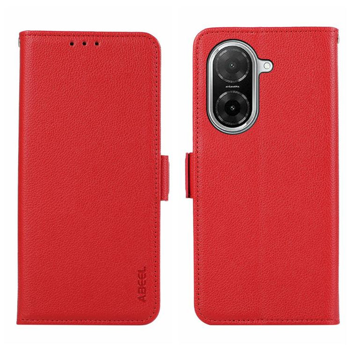 Funda para teléfono RFID de cuero con patrón de lichi y imán lateral ABEEL, For Redmi A7 Pro 171mm/Poco C85x 5G, For Redmi Turbo 5 Max / Poco X8 Pro Max, For Redmi Turbo 5 5G / Poco X8 Pro 5G, For Redmi Note 15 Pro+ 5G Global 163.3                     ...