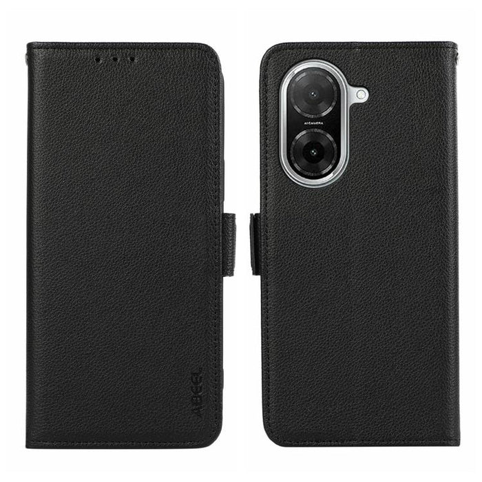 Funda para teléfono RFID de cuero con patrón de lichi y imán lateral ABEEL, For Redmi A7 Pro 171mm/Poco C85x 5G, For Redmi Turbo 5 Max / Poco X8 Pro Max, For Redmi Turbo 5 5G / Poco X8 Pro 5G, For Redmi Note 15 Pro+ 5G Global 163.3                     ...